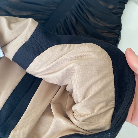 BCBG Max Azria Black Tulle  BodyCon Dress - Picture 6 of 9